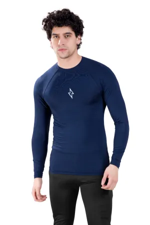 ALPHA - NAVY COMPRESSION T-SHIRT - FULL SLEEVE