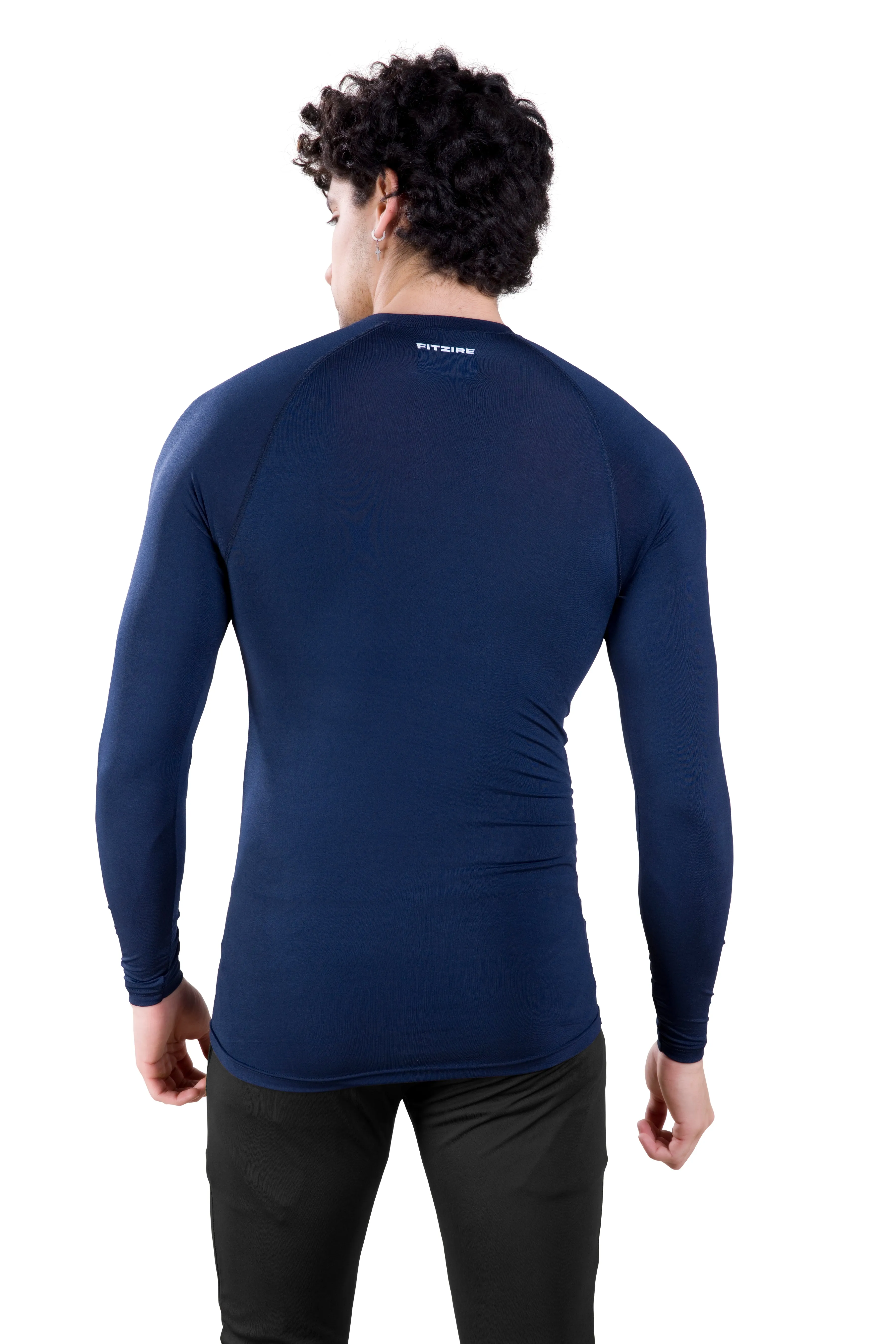 ALPHA - NAVY COMPRESSION T-SHIRT - FULL SLEEVE
