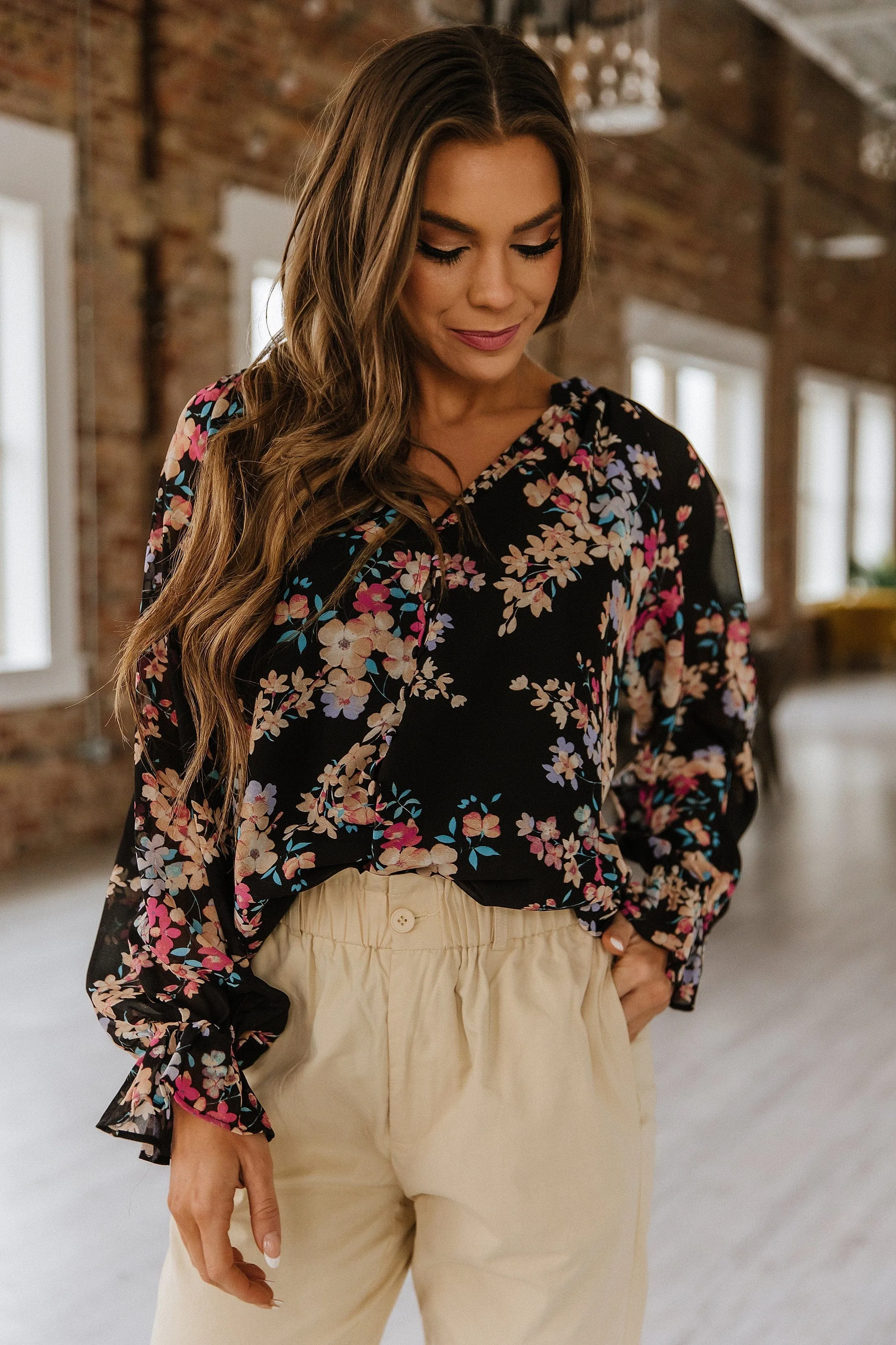 Aura Floral Print Blouse | S-2XL | PRE ORDER