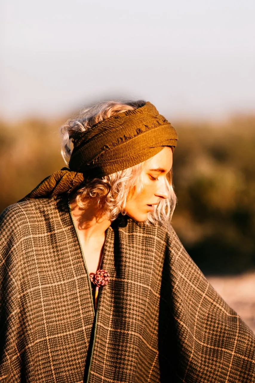 Brown Wool Cape