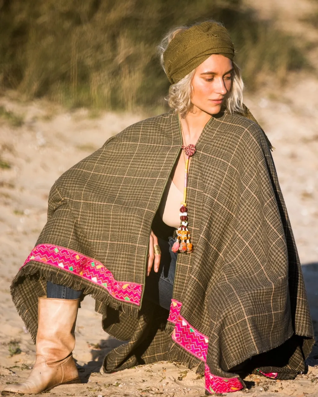 Brown Wool Cape