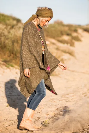 Brown Wool Cape