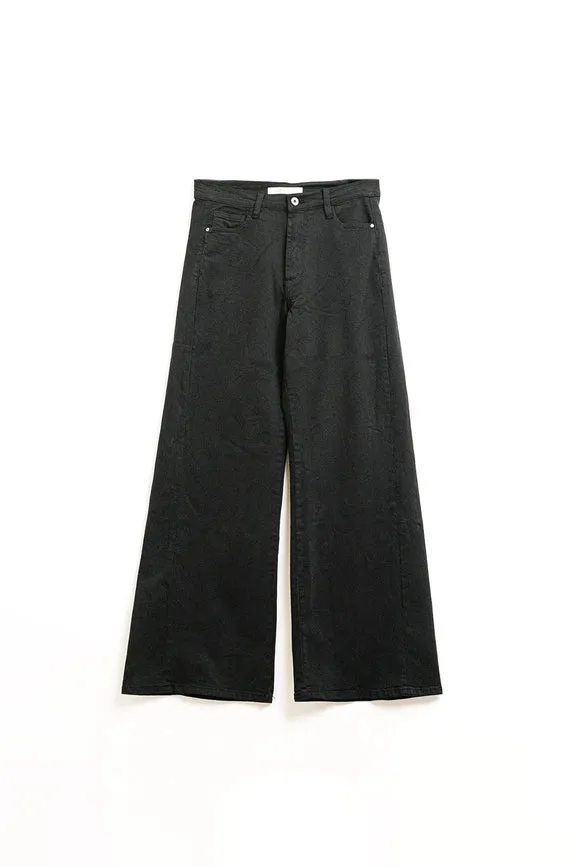 Extra Wide Leg Trousers in Black