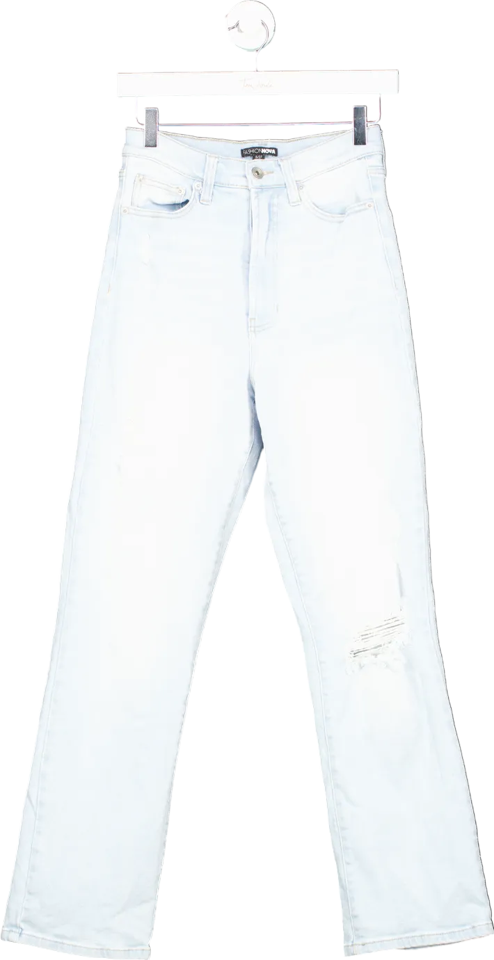 Fashion Nova Vintage Blue Wash High-Waisted Jeans 5/27