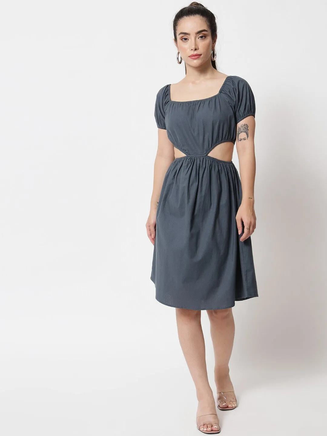 Grey Charm Mini Dress