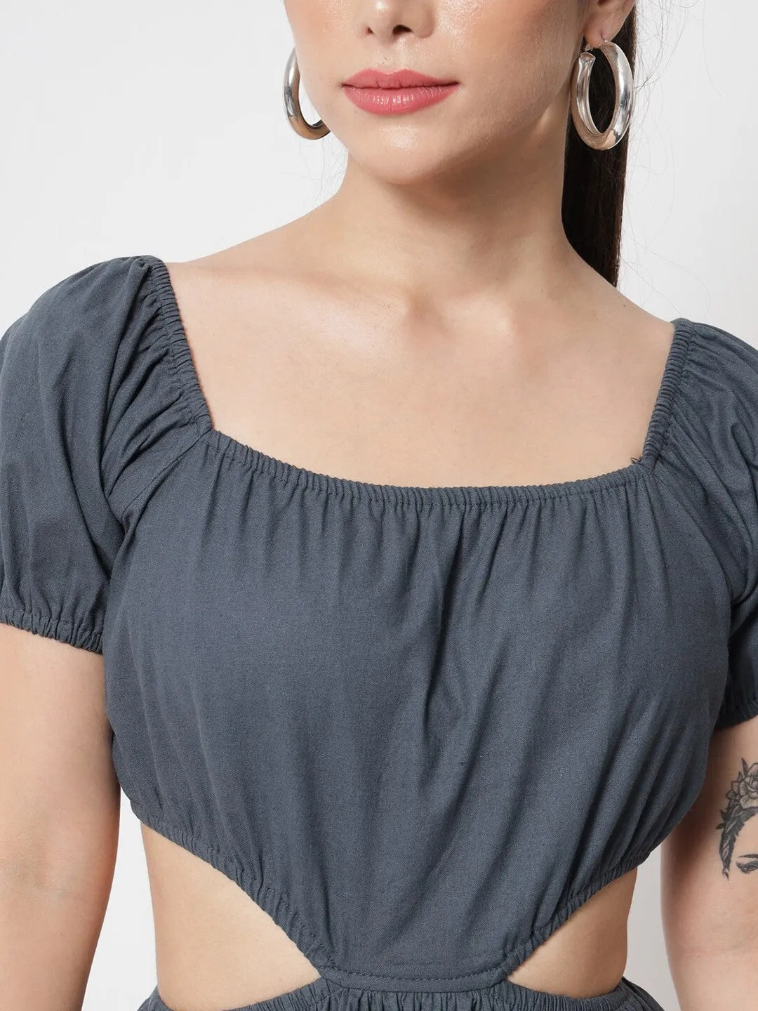 Grey Charm Mini Dress