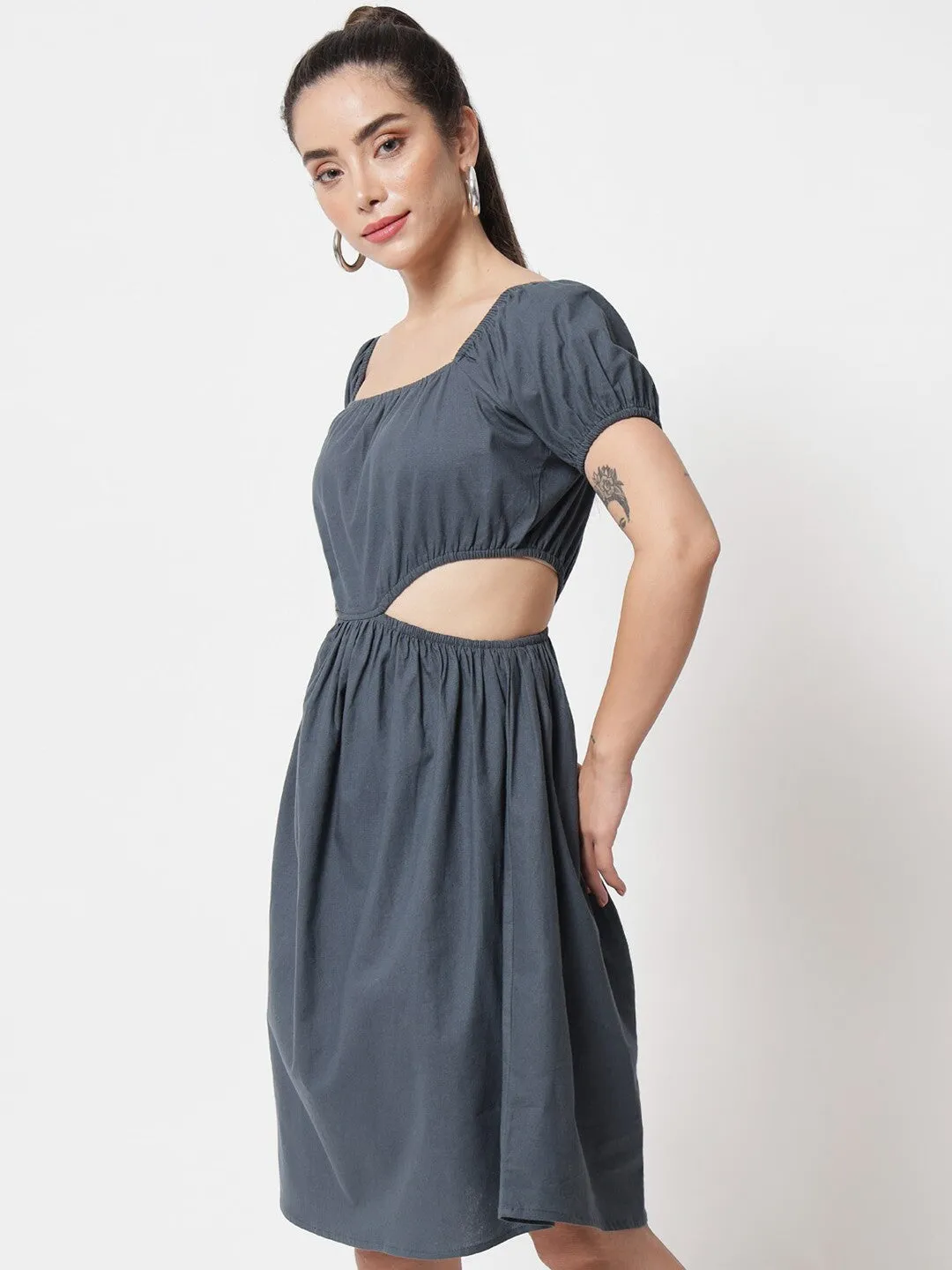 Grey Charm Mini Dress