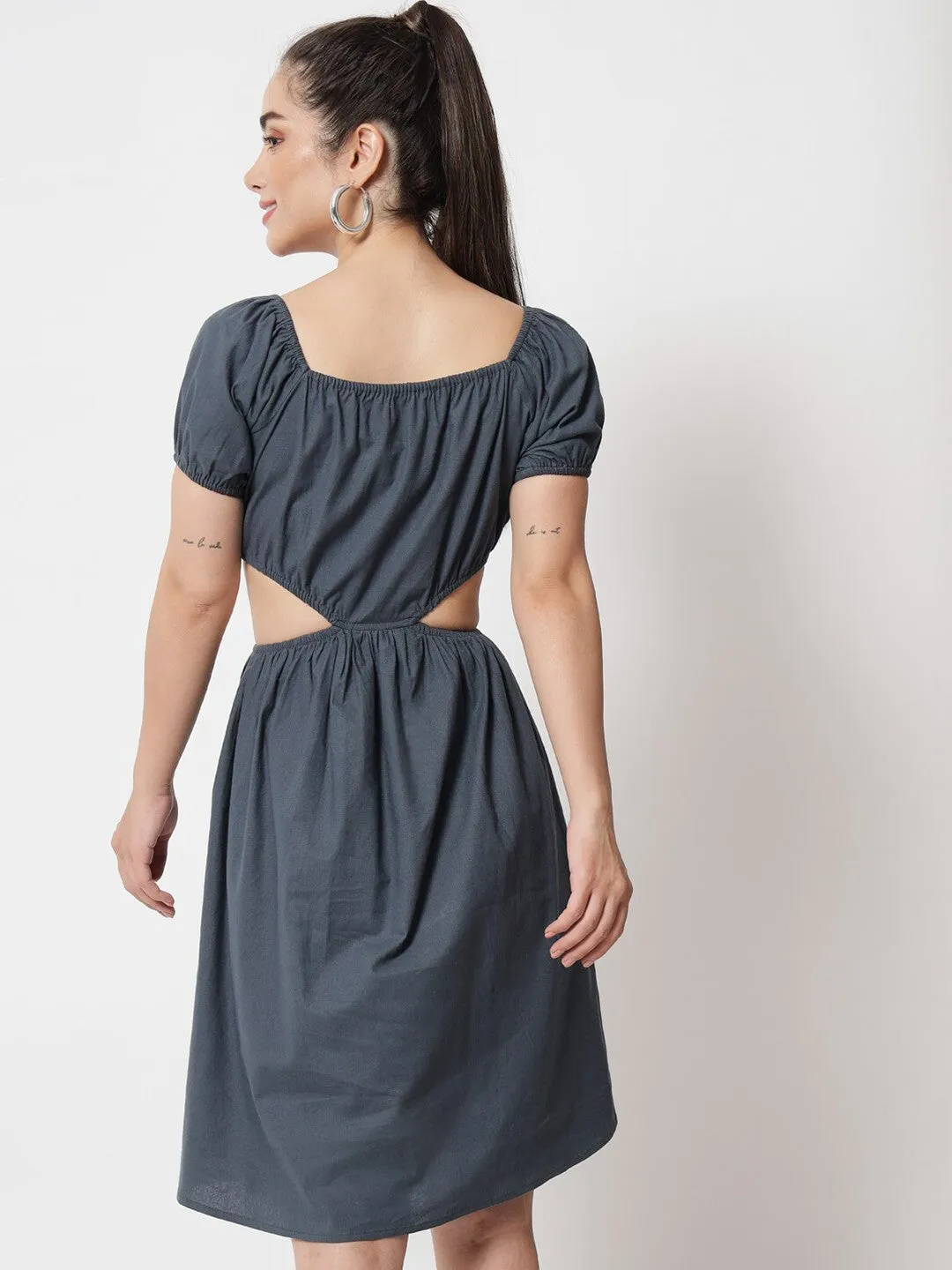 Grey Charm Mini Dress