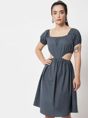 Grey Charm Mini Dress
