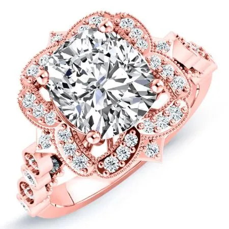 Hana - Cushion Moissanite Bridal Set