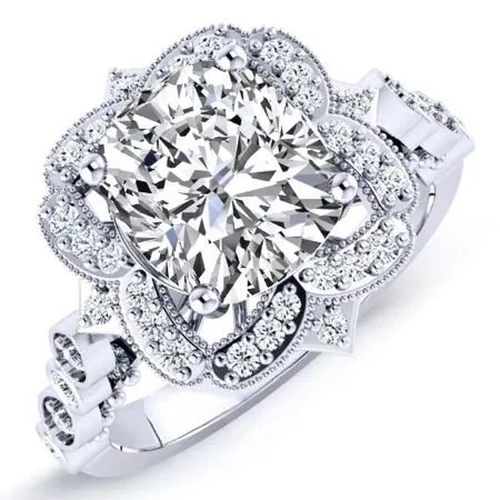 Hana - Cushion Moissanite Bridal Set