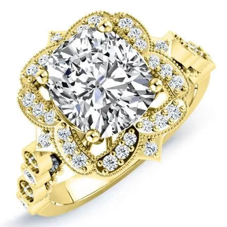 Hana - Cushion Moissanite Bridal Set