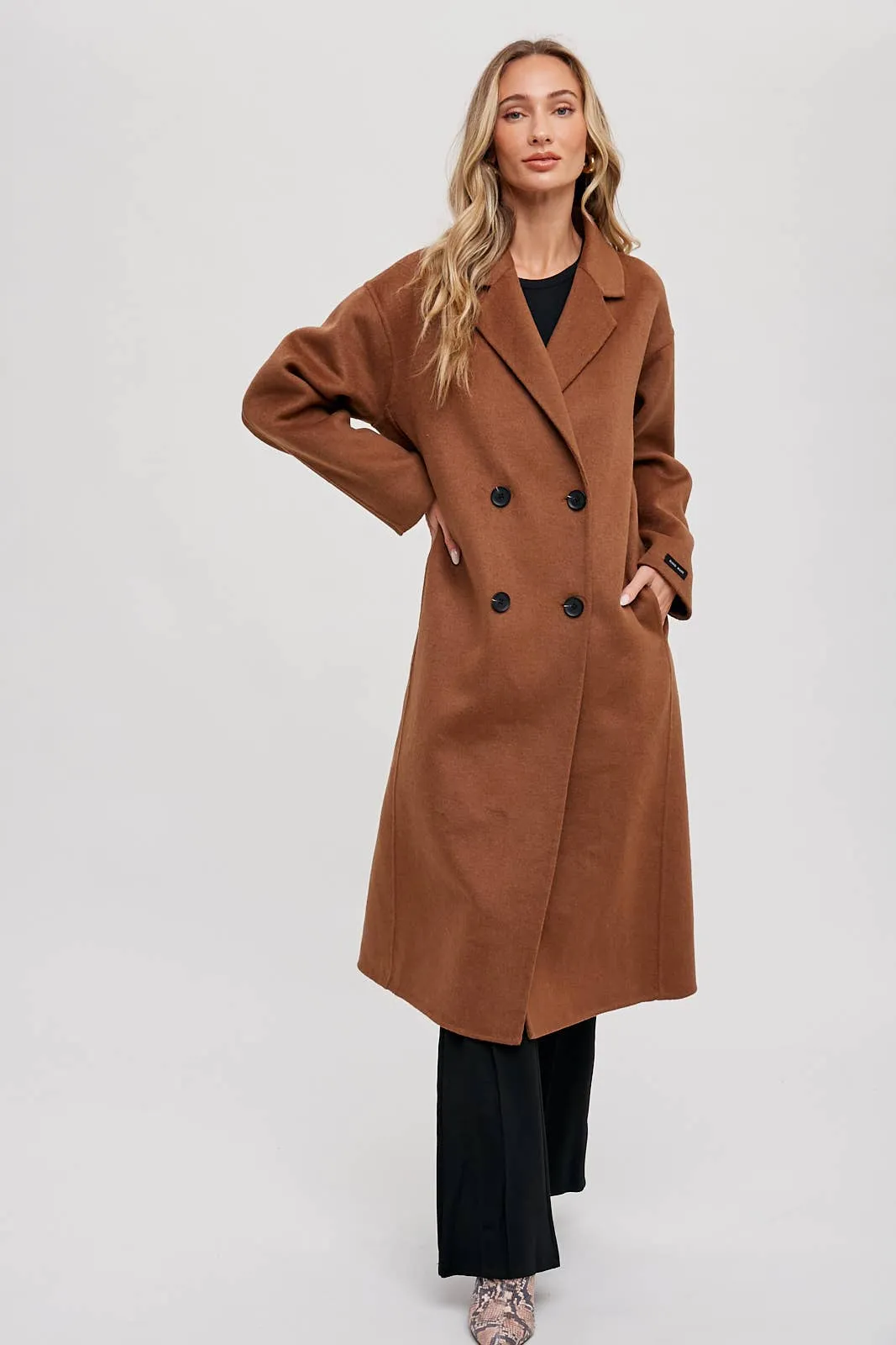 HANDMADE DOUBLE BREASTED LONGLINE COAT