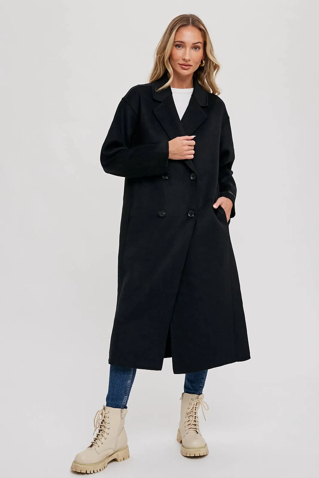 HANDMADE DOUBLE BREASTED LONGLINE COAT