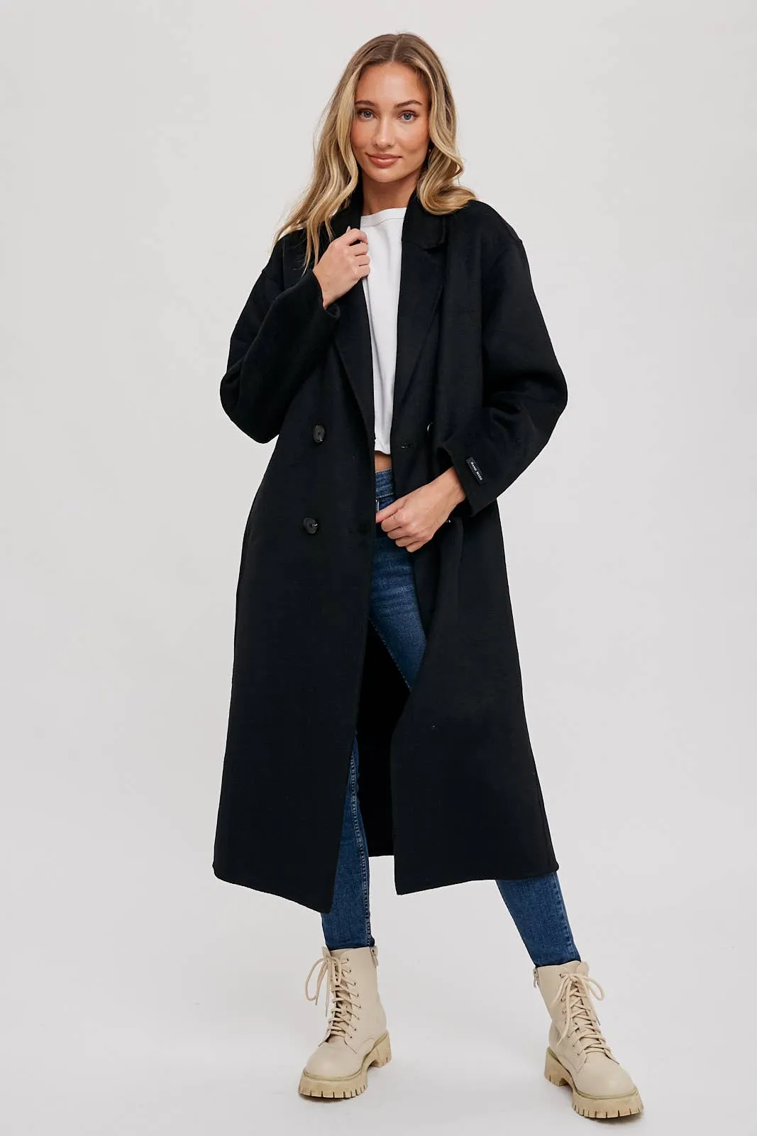 HANDMADE DOUBLE BREASTED LONGLINE COAT