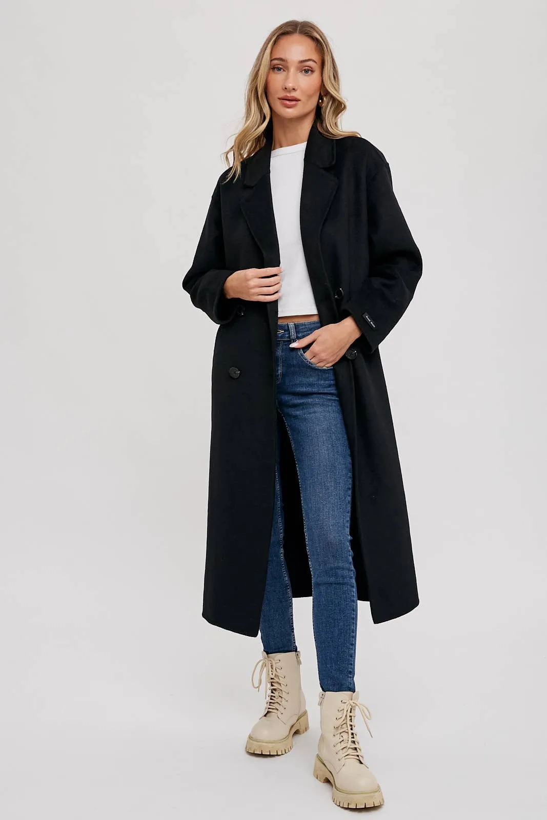 HANDMADE DOUBLE BREASTED LONGLINE COAT