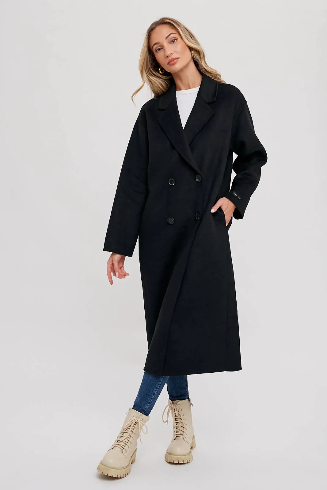 HANDMADE DOUBLE BREASTED LONGLINE COAT