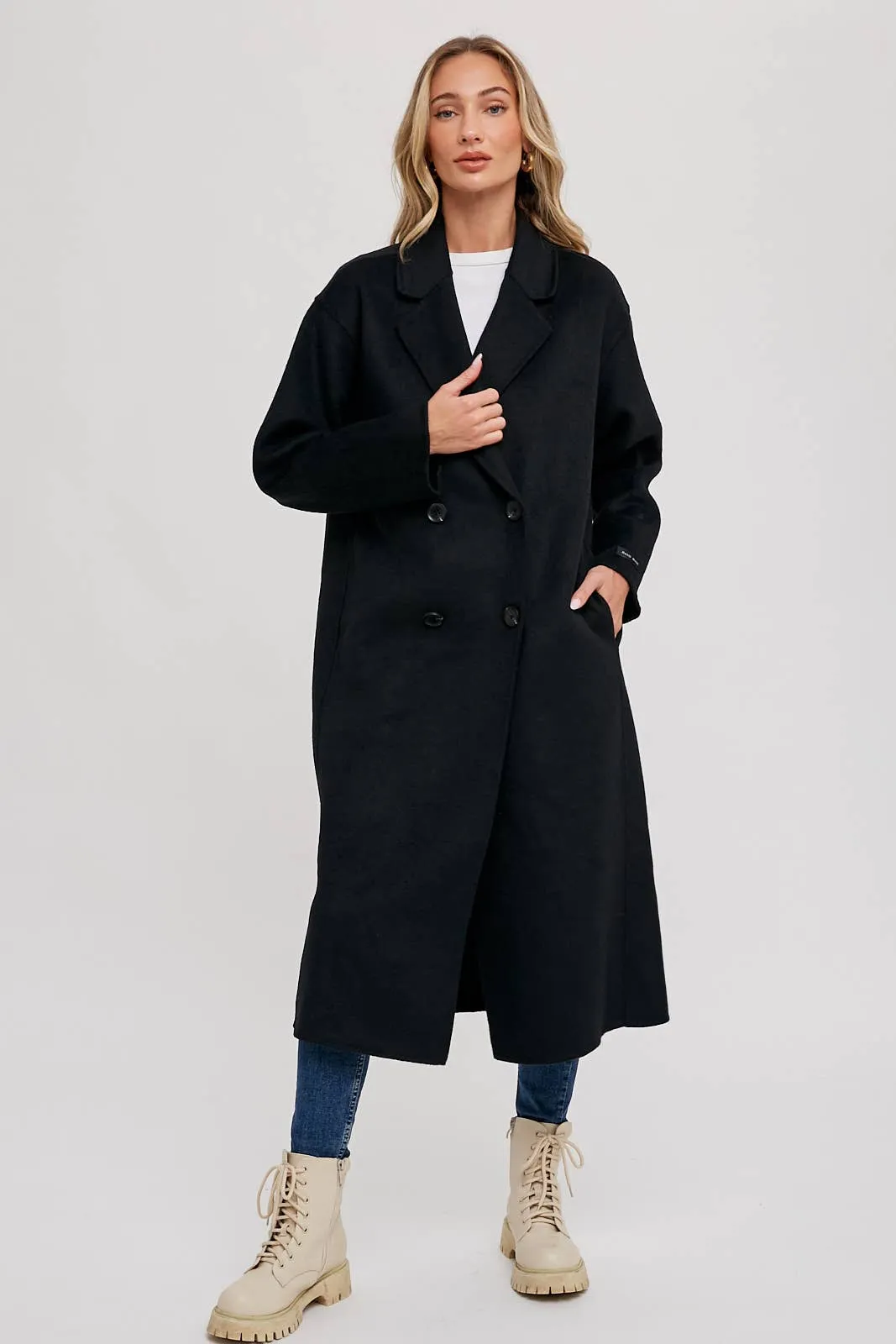 HANDMADE DOUBLE BREASTED LONGLINE COAT