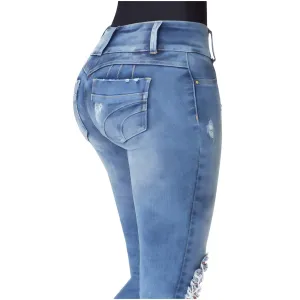 Lowla 219936 | Women Butt Lifter High Waisted Skinny Ripped Jeans