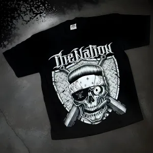 *<SC>* (BLACK) ~THE NATION~ HEAVY COTTON JUMBO PRINT TEES