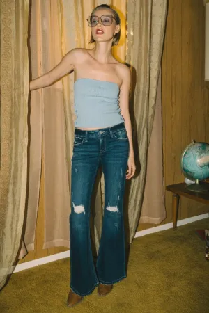Margaret Plus Size - Low Rise Stretch Vintage Flare Jeans