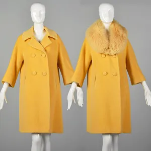 Medium 1950s Lilli Ann Yellow Winter Coat