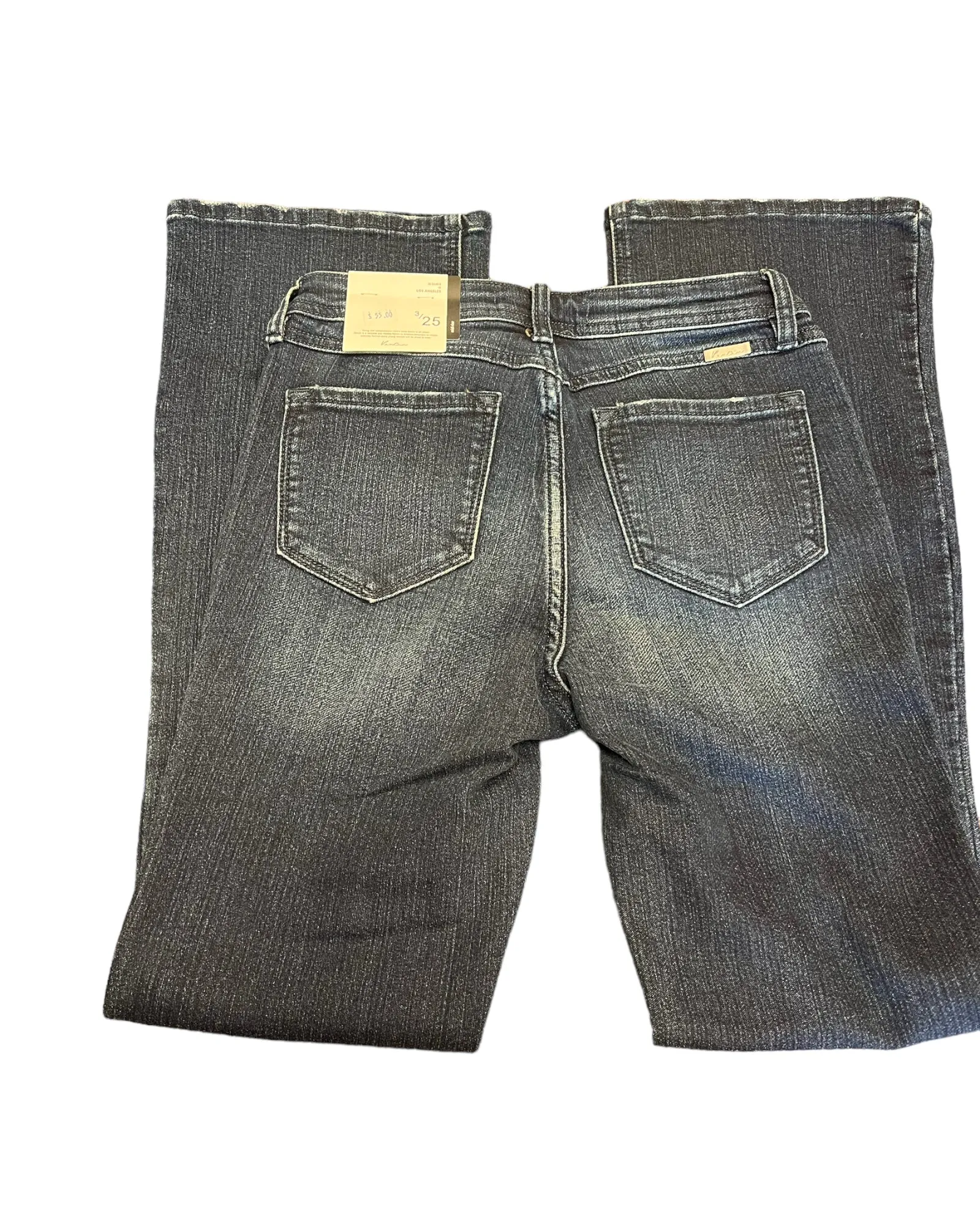 Mid Rise dark flare jeans