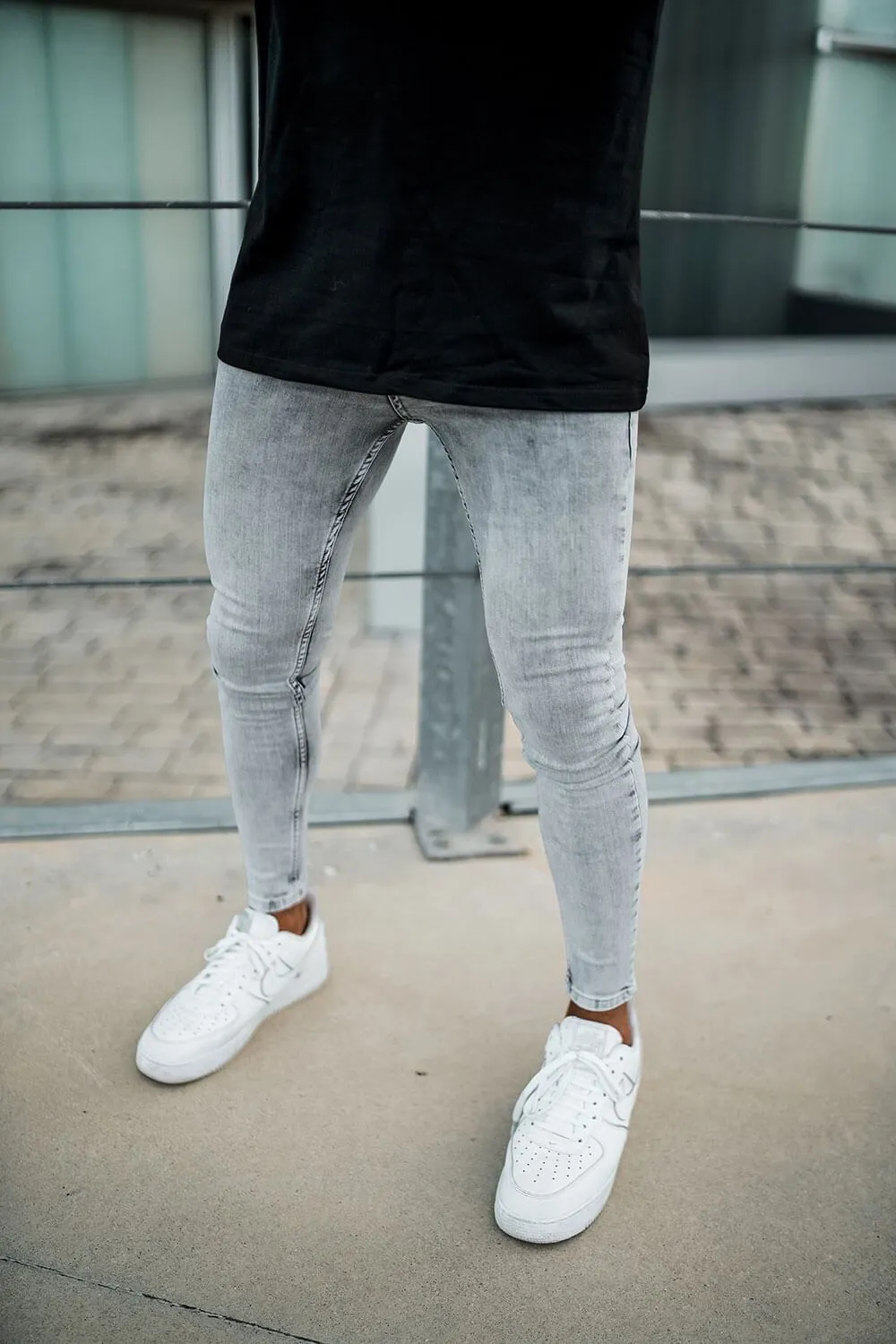 Non Rip Spray On Jeans - Acid Grey