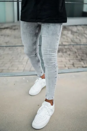 Non Rip Spray On Jeans - Acid Grey
