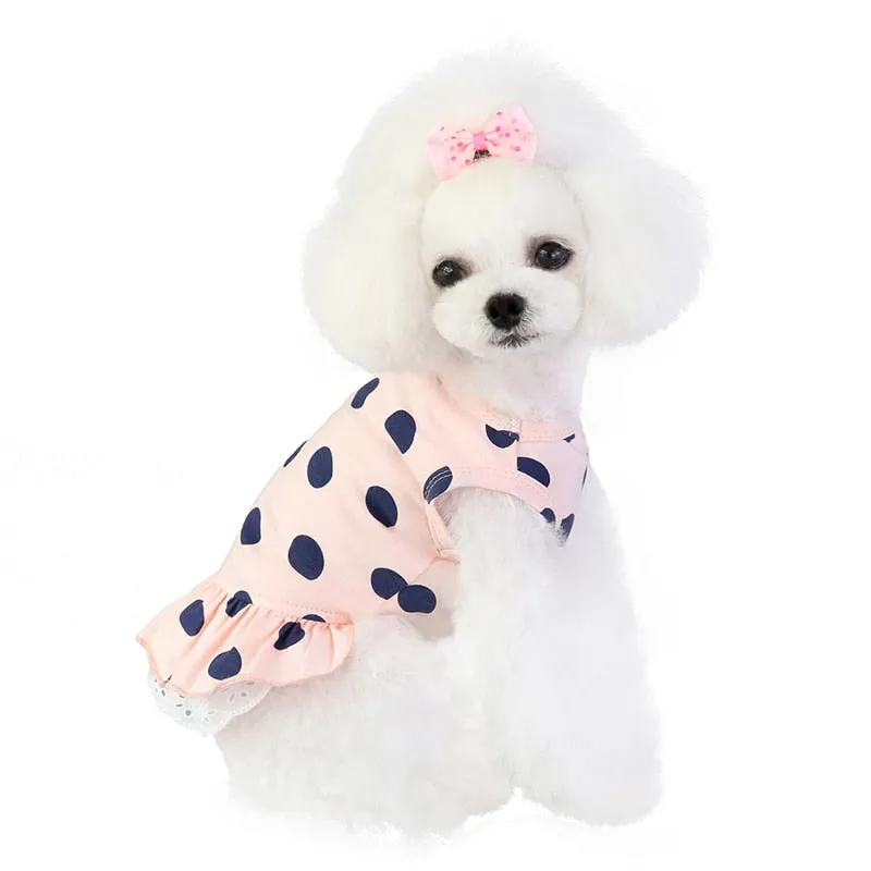 Pretty Polka Dot Dog Dress