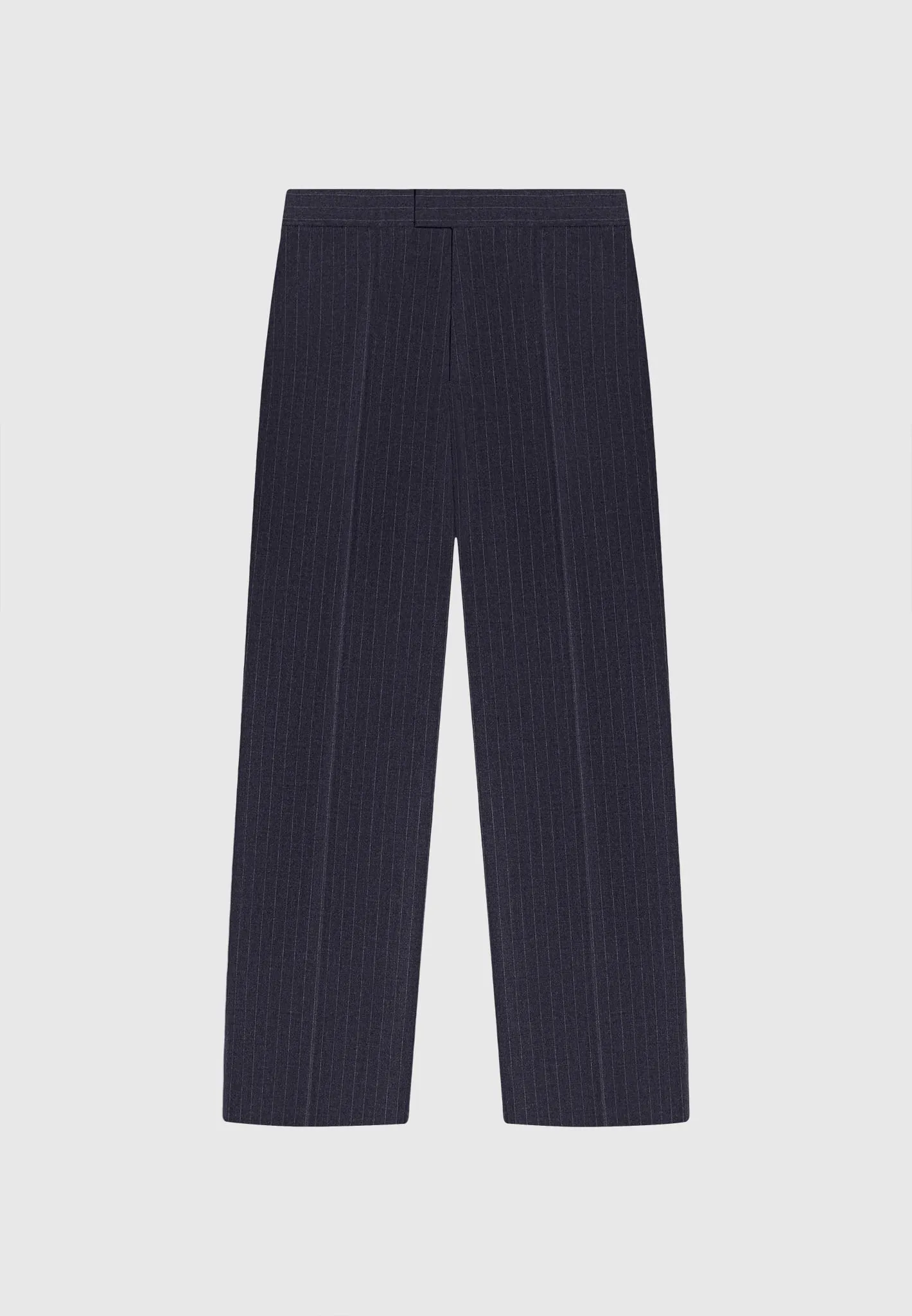 Relaxed Fit Pinstripe Tailored Trousers - Navy