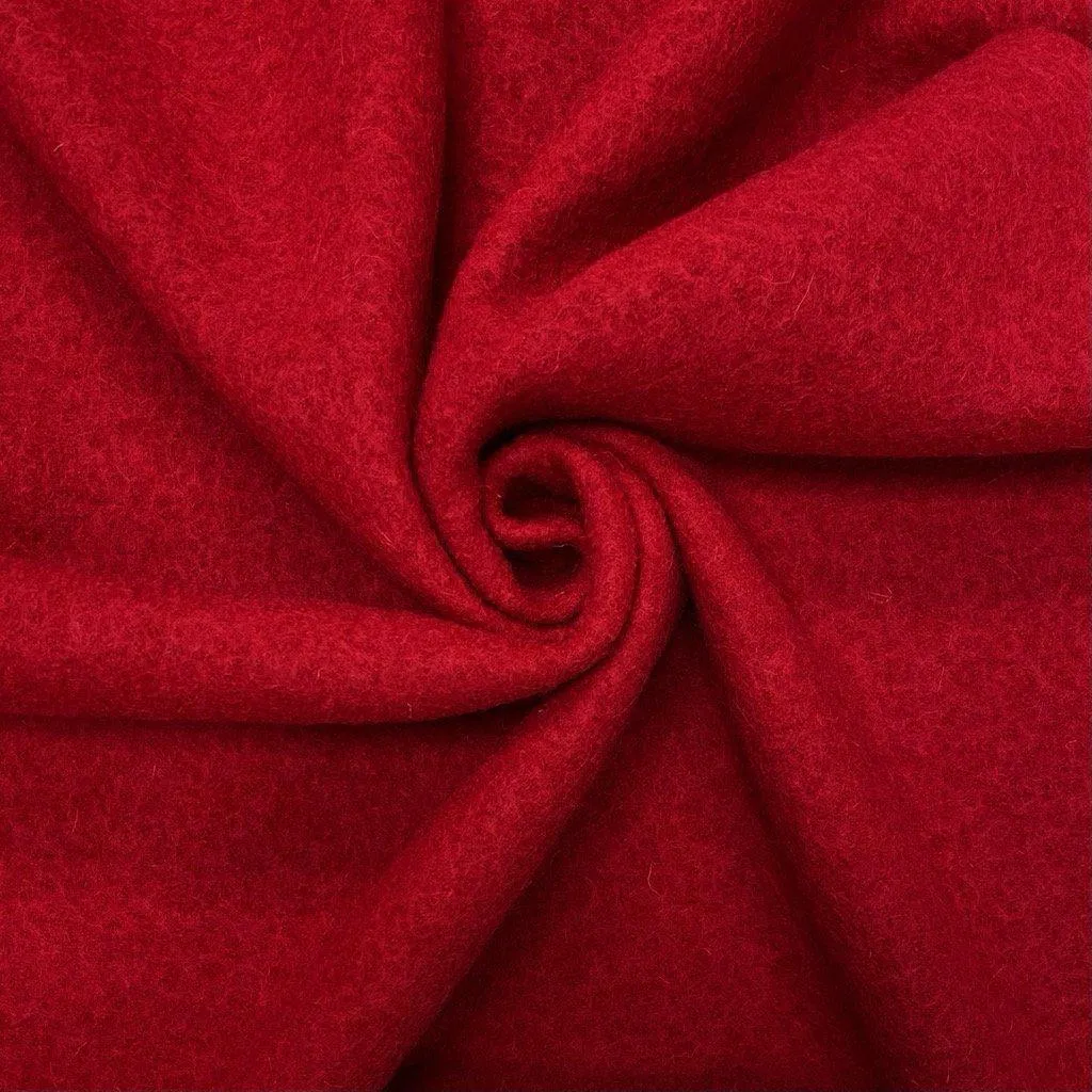 Remnants of Plain 100% Boiled Wool Fabric
