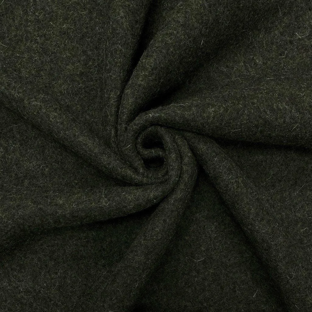 Remnants of Plain 100% Boiled Wool Fabric