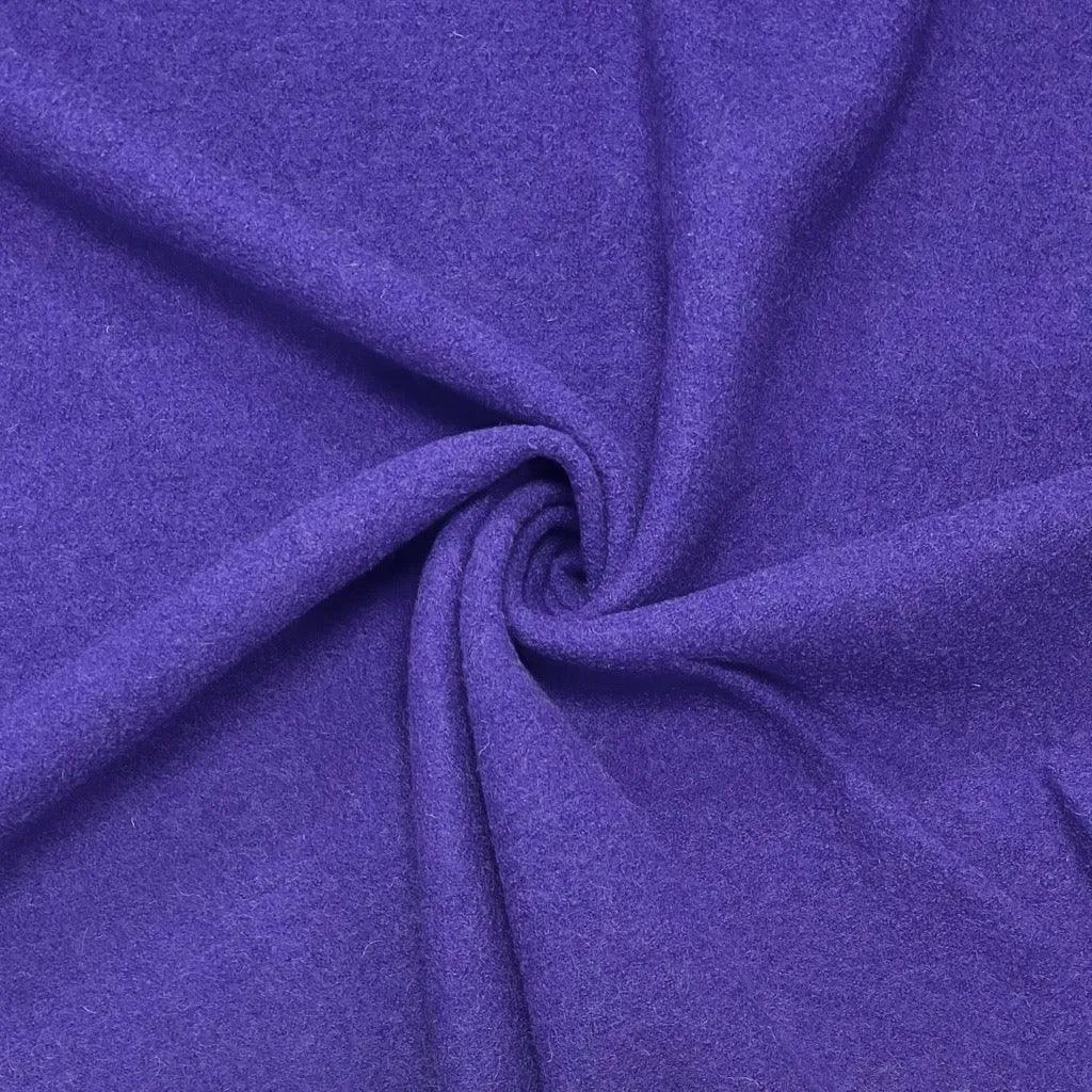 Remnants of Plain 100% Boiled Wool Fabric
