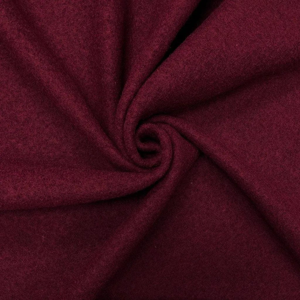 Remnants of Plain 100% Boiled Wool Fabric