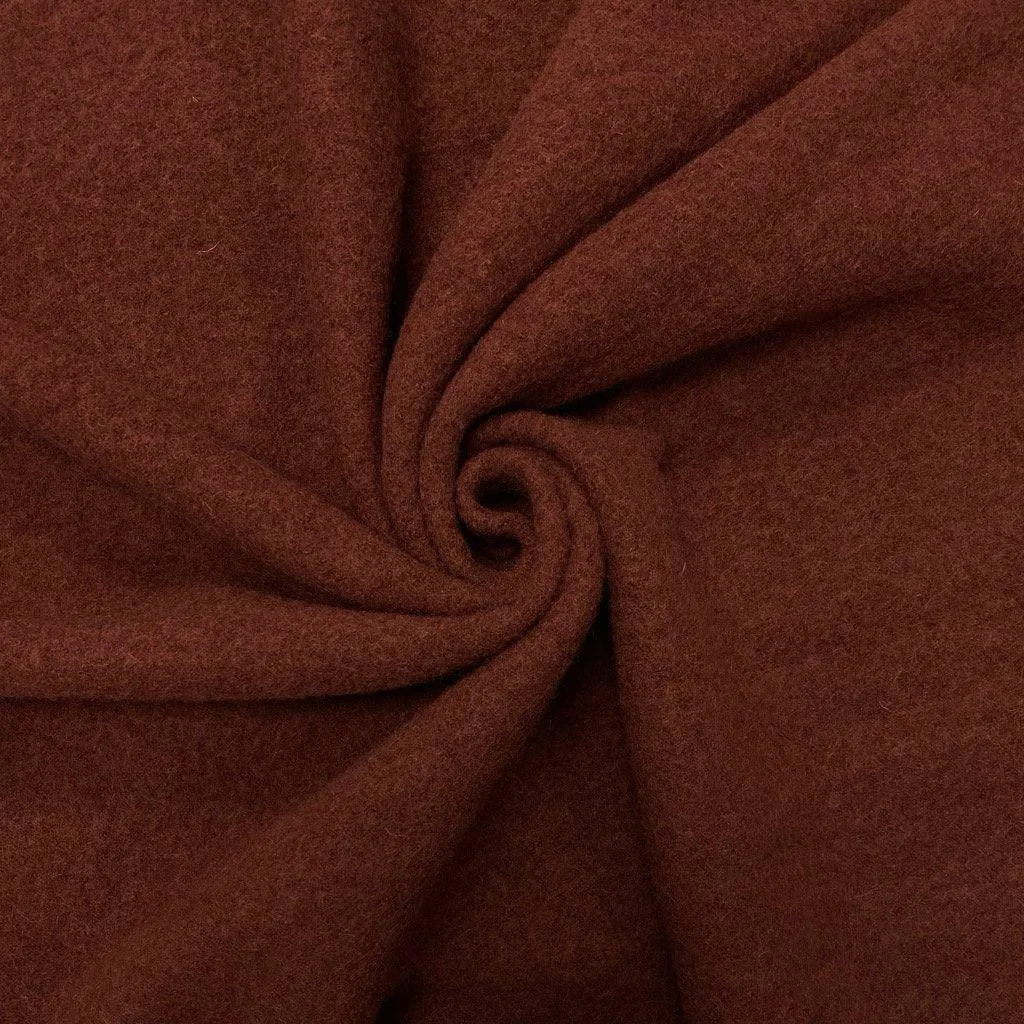 Remnants of Plain 100% Boiled Wool Fabric