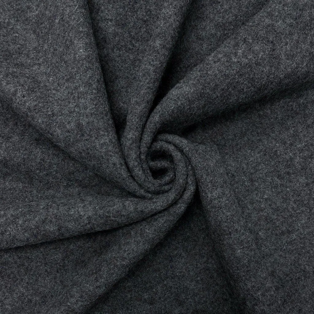 Remnants of Plain 100% Boiled Wool Fabric