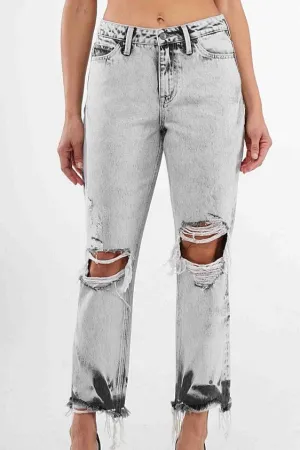 Retro High Rise Straight Jeans