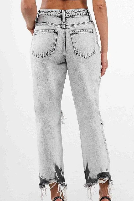 Retro High Rise Straight Jeans