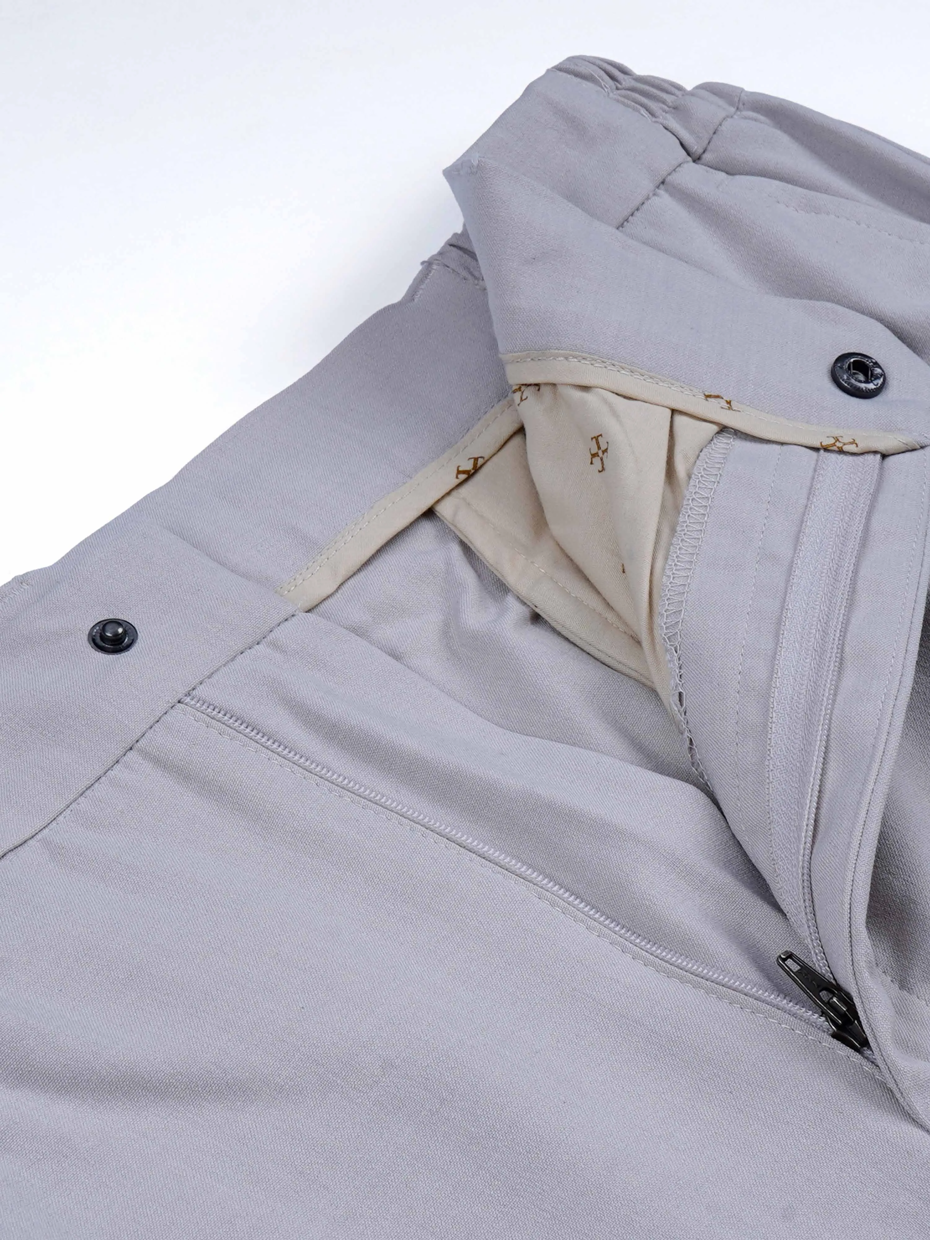 Soft Handle Relaxed Cream Trousers