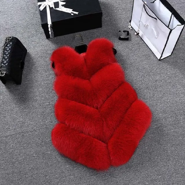 VenusFox Faux Fur Vest Jacket