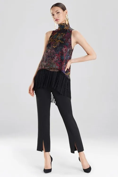 Vintage Floral Fringe Top