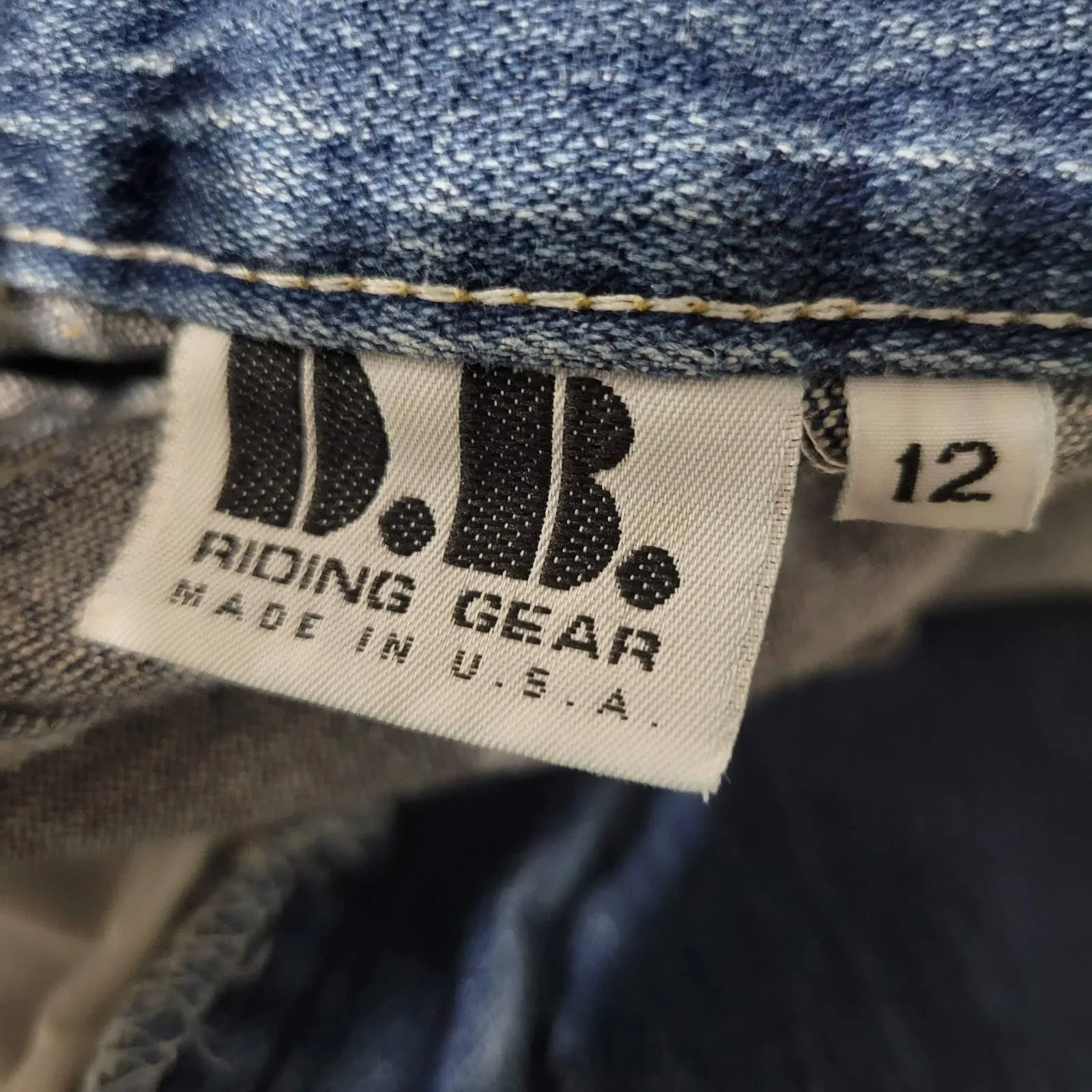 Vintage Riding Pants Blue Jeans Breeches High Rise Stretch Equestrian Faded Size 6